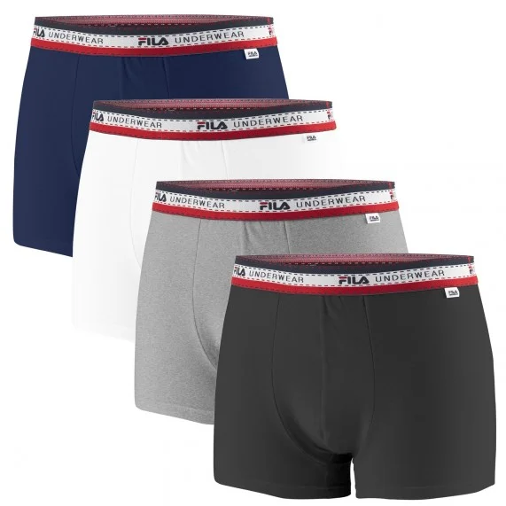 FILA Premium Lot de 4 Boxers Homme Coton