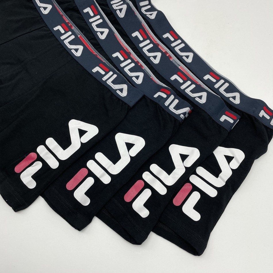 Men's Big Logo Cotton Boxers - Set of 4 (Boxers) Fila on FrenchMarket