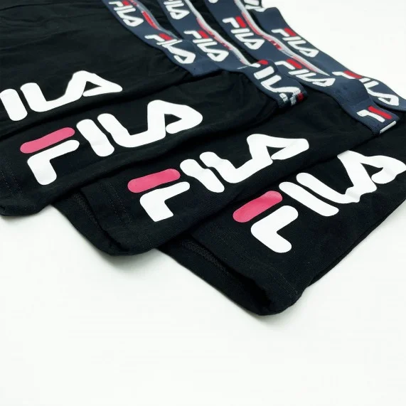 Men's Big Logo Cotton Boxers - Set of 4 (Boxers) Fila on FrenchMarket