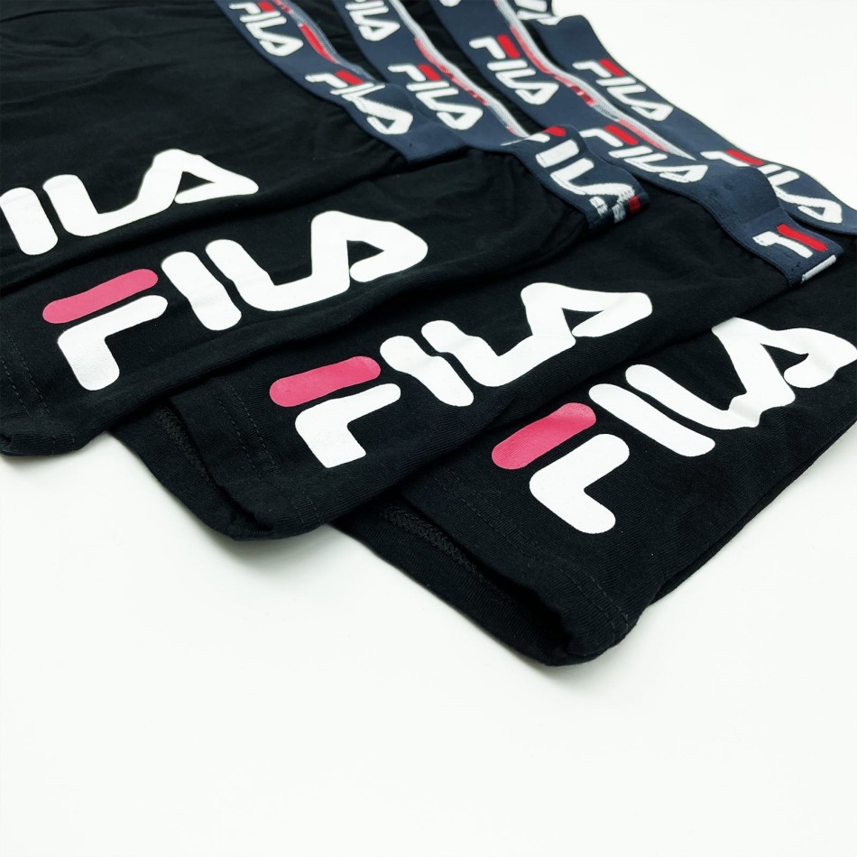 Lot de 4 Boxers Homme Coton "Big Logo" (Lot boxers Homme) Fila chez FrenchMarket