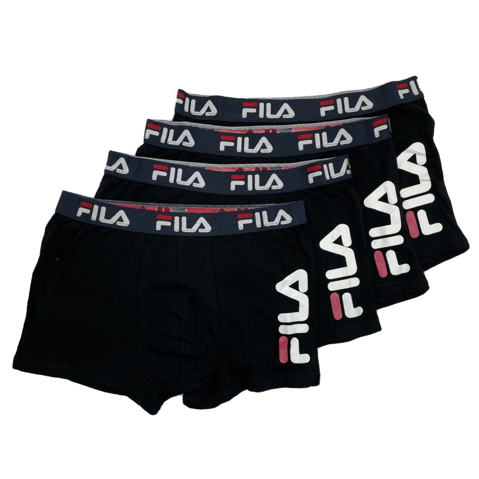 Lot de 4 Boxers Homme Coton "Big Logo" (Lot boxers Homme) Fila chez FrenchMarket
