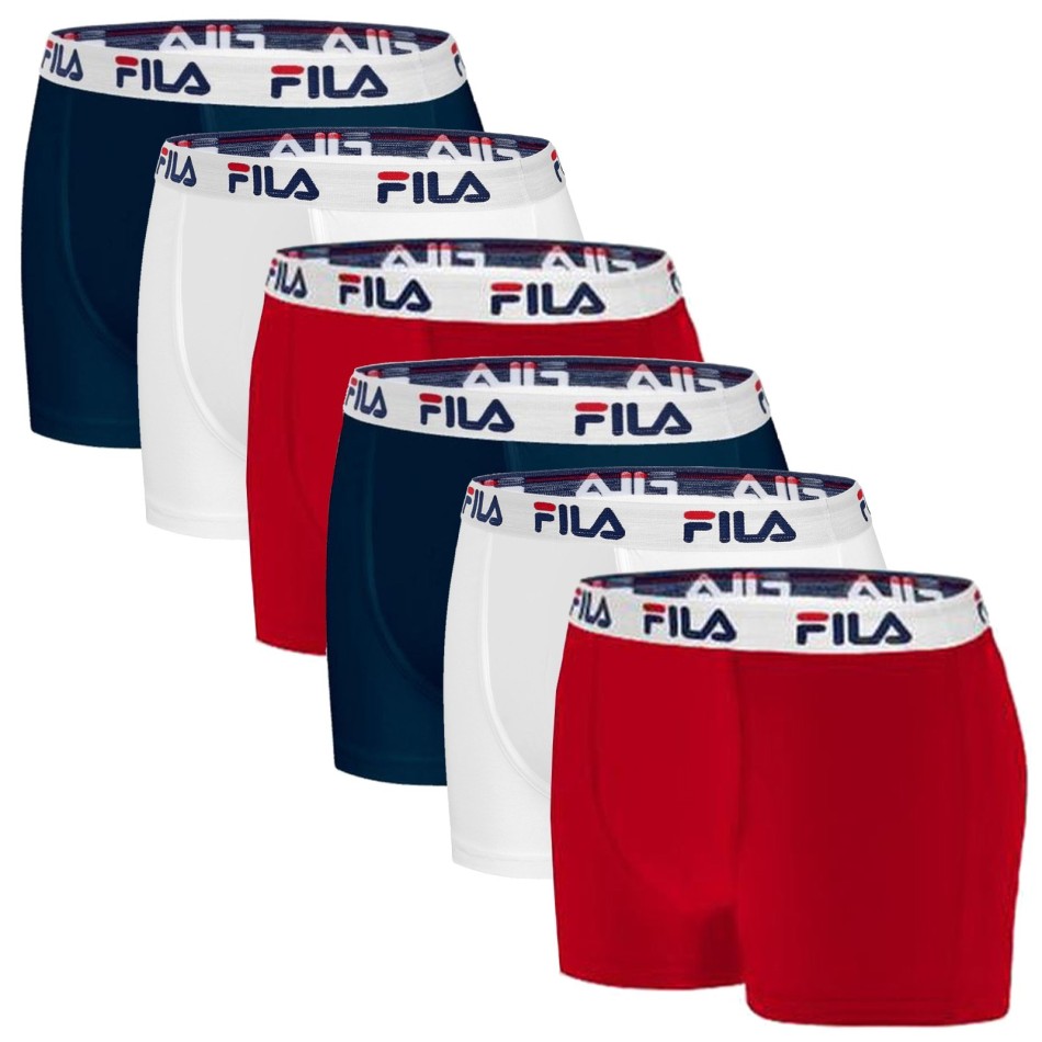 Baumwoll-Boxershorts für Männer 6er-Set (Boxershorts für Männer) Fila auf FrenchMarket