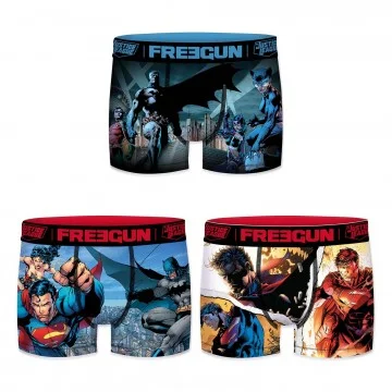 Juego de 3 calzoncillos DC Comics Justice League para niño (Boxers) Freegun chez FrenchMarket