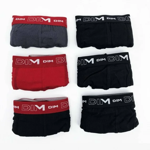 Pack de 6 bóxers de algodón elástico para hombre (Calzoncillos para hombre) Dim chez FrenchMarket