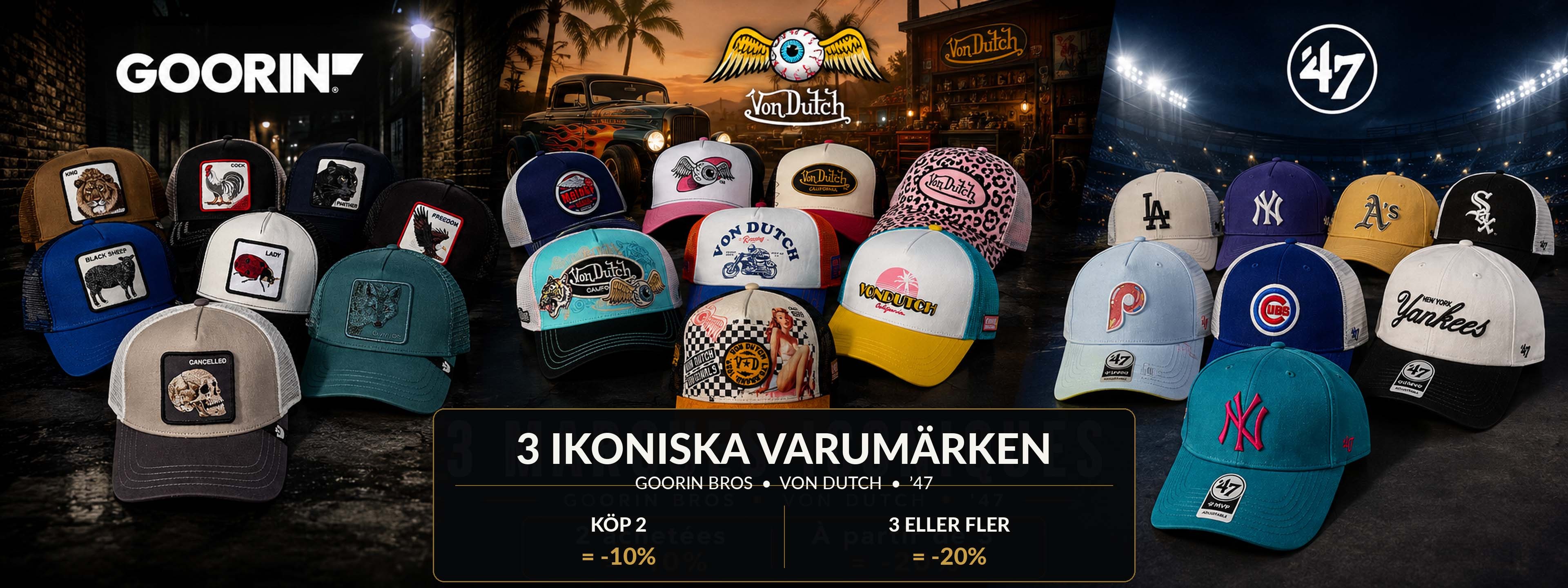 Kepsar från Goorin Bros, Von Dutch & ’47