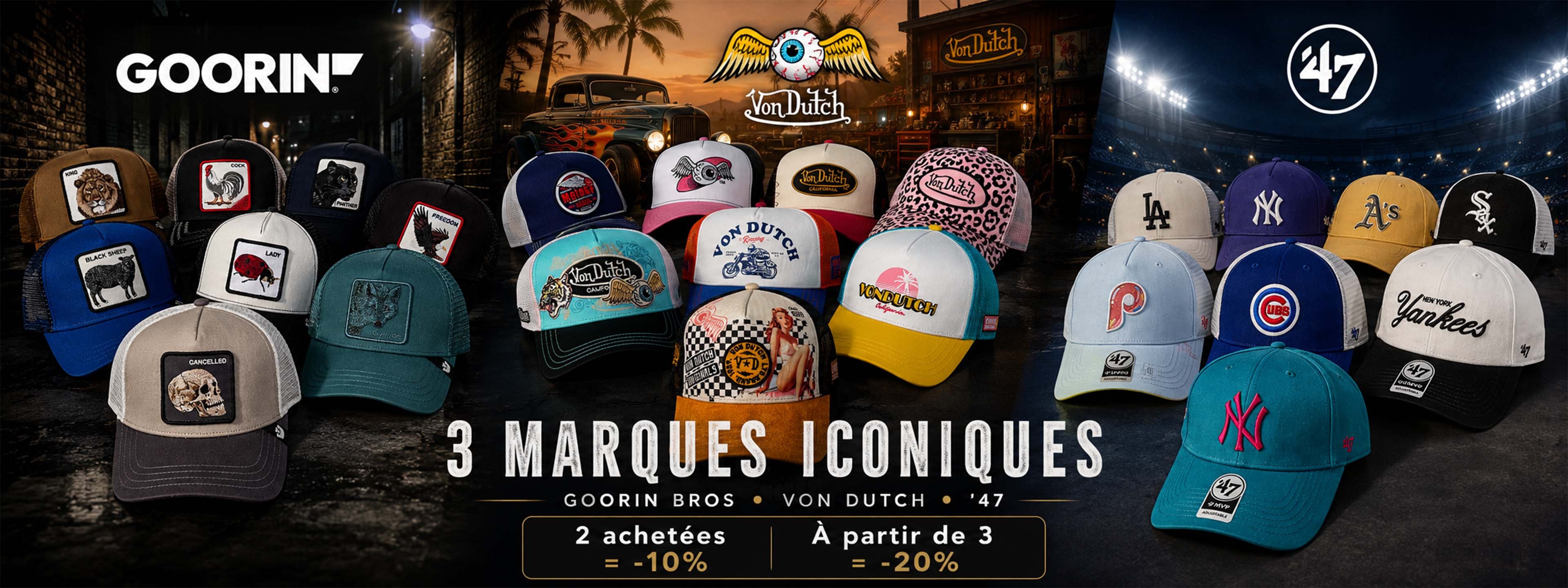 Casquettes Goorin Bros, Von Dutch & ’47